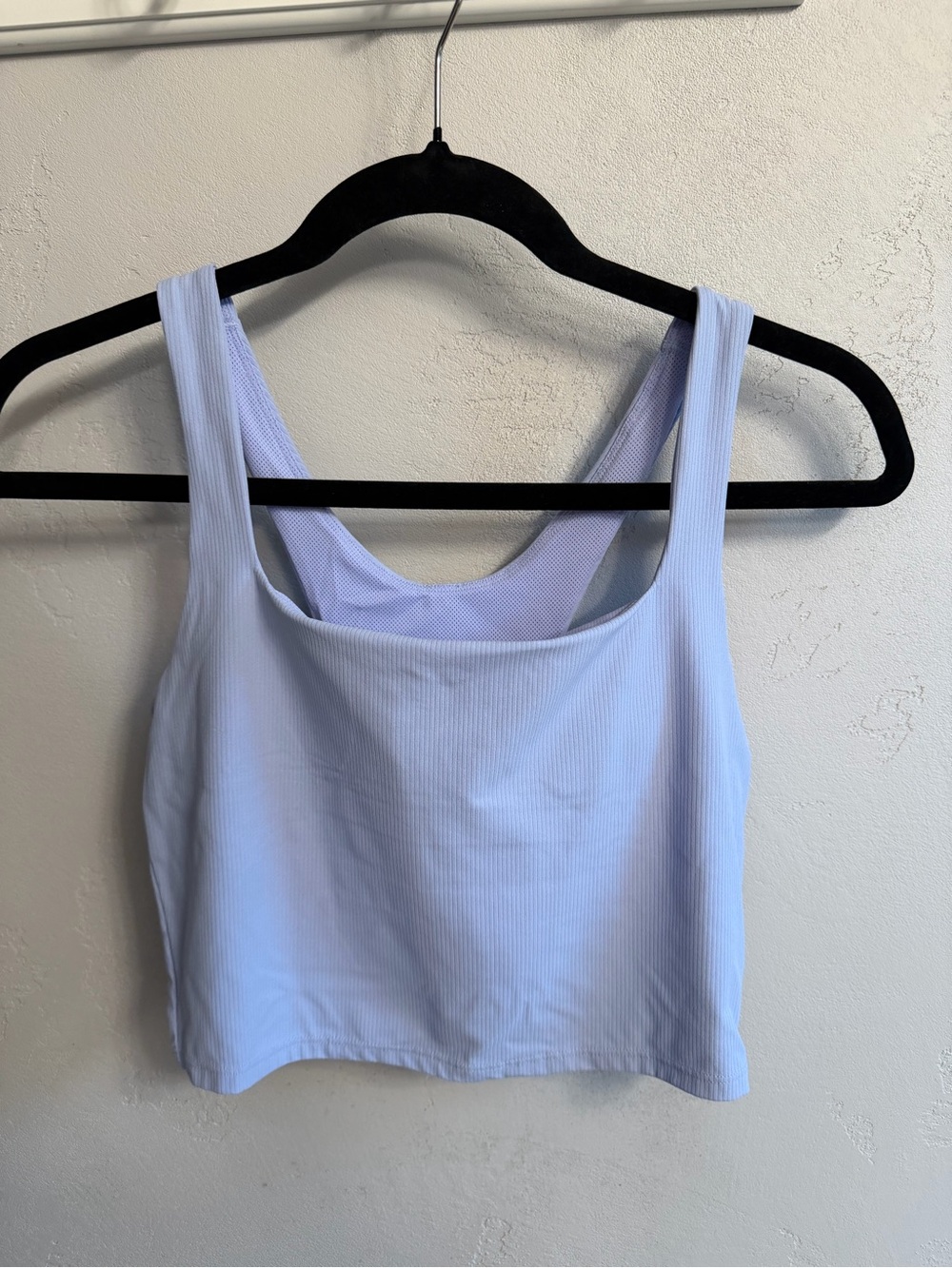 Target Light Blue Ribbed Square-Neck Crop Tank